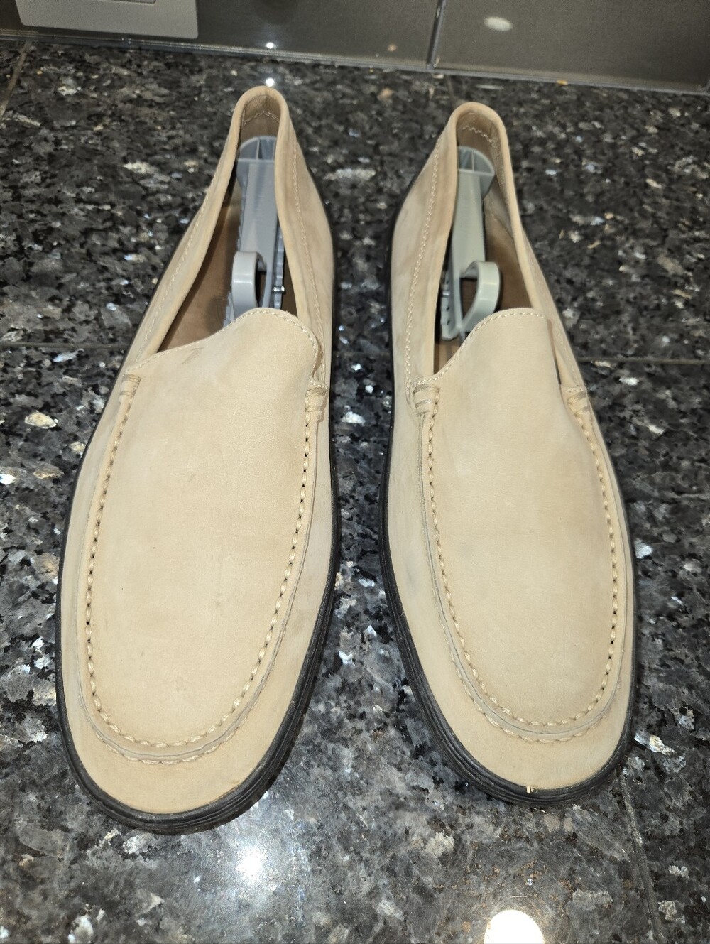 Designer Luxury: Men's Tod's Beige Suede Slip-On Loafers – Size 13